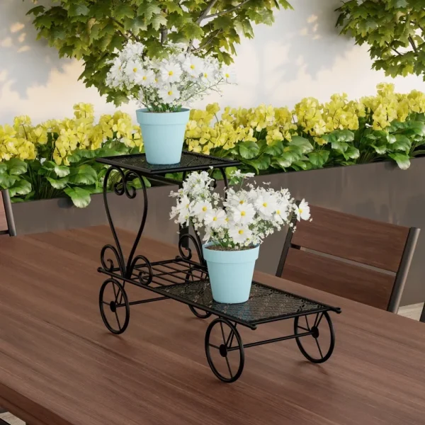 Wrought Iron Garden Cart